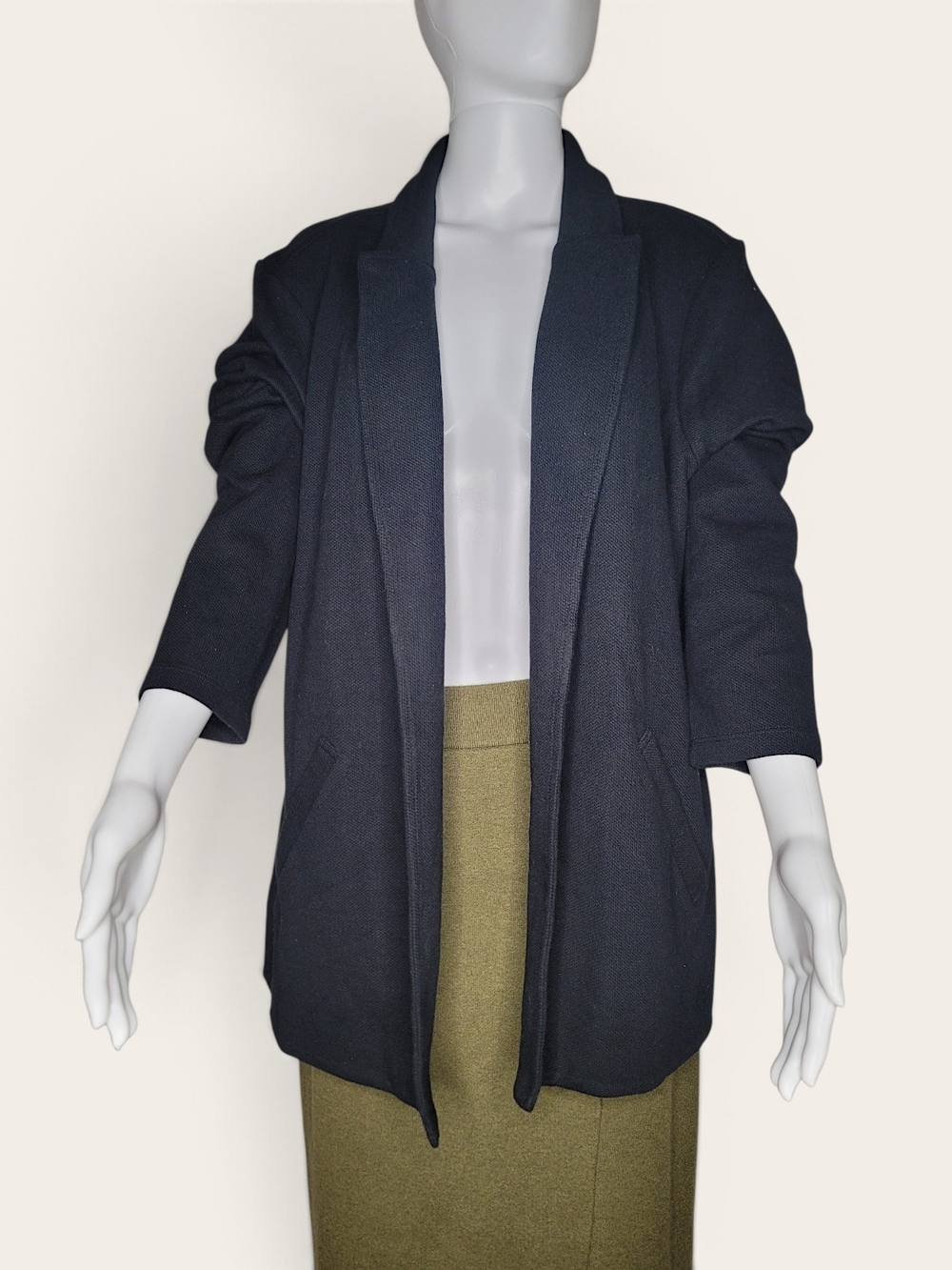 Matty M Navy Open-Front Blazer Jacket XXL